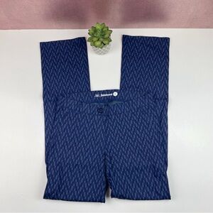 Betabrand Blue Chevron Geometric Pants Women Size Small Designer Stretch
